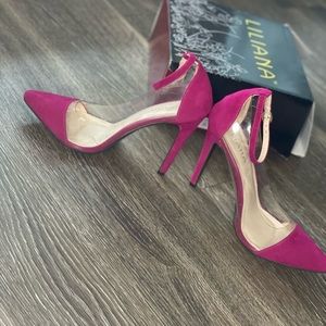 Sexy Pink High Heels w/ Ankle Buckle